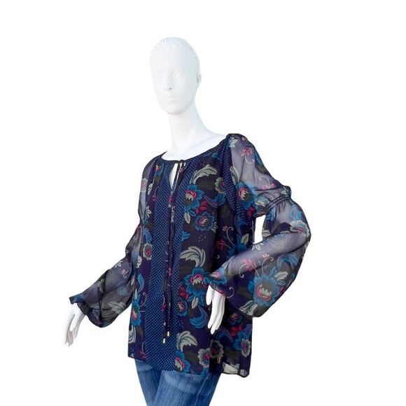 NEW Juicy Couture BLACK LABEL Regal Danube Flora SW Floral Print Mix Top $228 S - Picture 1 of 10